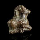 Western Asiatic Ibex Mount
8th-5th century BCE
Bronze, 27 mm
Detailed work.
Very fine condition. Some corrosion.
Ex. Coll. M.C., acquired at the ...