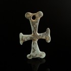 Byzantine Cross Pendant
8th-12th century CE
Bronze, 46 mm
Intact and wearable. Massive cast.
Very fine condition.
Ex. Coll. M.C., acquired at the...
