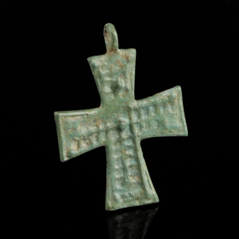 Byzantine Cross Pendant
8th-12th century CE
Bronze, 36 mm
Intact and wearable...