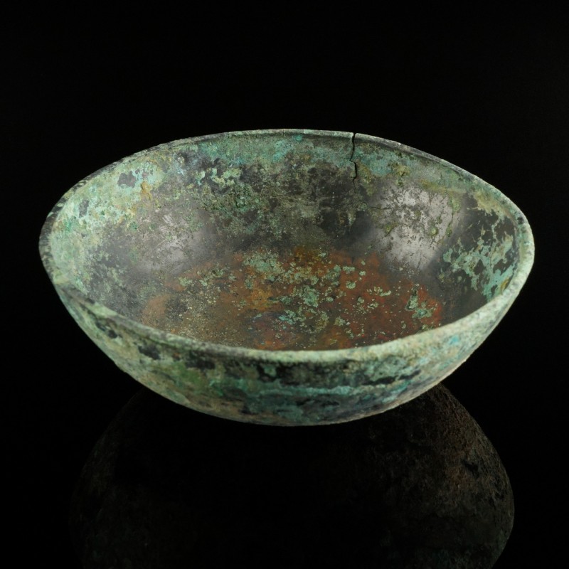 Greek Bronze Bowl
3rd-1st century BCE
Bronze, 124 mm

Fine condition. Some c...