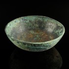 Greek Bronze Bowl
3rd-1st century BCE
Bronze, 124 mm

Fine condition. Some cracks and deposits.
Ex. Coll. M.C., acquired at the european art mark...