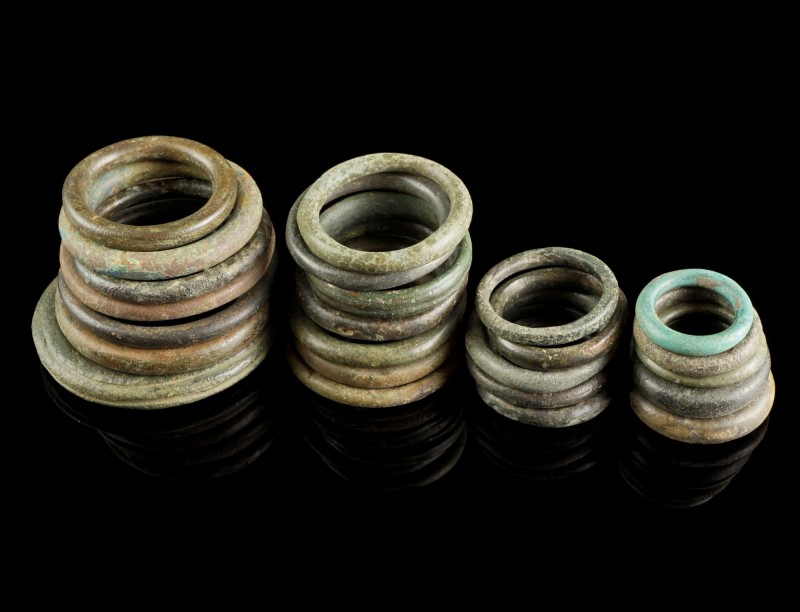 24 Bronze Rings
Celtic/Roman
Bronze/Copper Alloy, 20-45 mm
Different types. S...