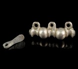 Roman Silver Pendants
1st-3rd century CE
Silver, 17-36 mm

Very fine condition.
Ex. Coll. M.D., acquired at the european art market.