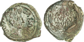 Celtiberian Coins
Cuadrante. 27 a.C.-14 d.C. ÉPOCA DE AUGUSTO. CAESARAUGUSTA (ZARAGOZA). Anv.: AVGVSTVS IMP. Cabeza desnuda de Augusto a derecha. Rev...