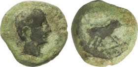Celtiberian Coins
Cuadrante. 180 a.C. CASTULO (CAZLONA, Jaén). Anv.: Cabeza diademada a derecha. Rev.: Jabalí a derecha debajo leyenda. 3,62 grs. AE....