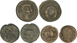 Celtiberian Coins
Lote 3 monedas As. BILBILIS, DAMANIU y GADES. AE. A EXAMINAR. AB-278, 890, 1339. BC+ a MBC-.