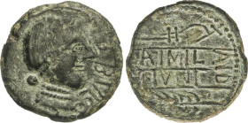 Celtiberian Coins
As. 220-20 a.C. OBULCO (PORCUNA, Jaén). Anv.: Cabeza femenina a derecha, delante OBVLCO. Rev.: Arriba arado, debajo espiga, en medi...