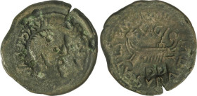 Celtiberian Coins
As. 14-36 d.C. ÉPOCA DE TIBERIO. SAGUNTO (VALENCIA). Anv.: (TI. CAESAR DIVI). AVG. F. AVGV. Cabeza de Tiberio a derecha. Rev.: SAG....