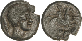 Celtiberian Coins
As. 120-20 a.C. SAITI (JÁTIVA, Valencia). Anv.: Cabeza masculina diademada a derecha, detrás espiga. Rev.: Jinete con lanza a derec...