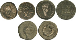 Celtiberian Coins
Lote 3 monedas As. BILBILIS, ITÁLICA, MALACA. AE. As Bilbilis Época de Augusto AB-278, As Itálica época de Tiberio AB-1593 y As Mal...