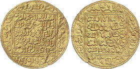 Al Andalus Coins
The Marinids
Dobla. ANÓNIMA. MADINAT TILIMSAN. 4,5 grs. AU. (Pequeña muesca en canto). Haz-760. EBC-.