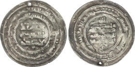 Islamic World
Dirham. Bulguraia del Volga (Bolgar). Imitando un dirham Samanida del tipo de Nasr II b. Ahmad. Andabara. 2,96 grs. AR. (Perforación). ...