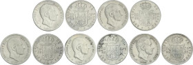 Peseta Period
Alfonso XII
Lote 5 monedas 20 Centavos de Peso. 1881 a 1885. MANILA. Todas diferentes. BC+ a MBC.