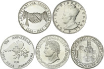 World Coins
Andorra
Lote 5 monedas 25 (4) y 50 Diners. 1964 a 1991. AR. Todas de tiradas bajas. A EXAMINAR. KM-18, 44.1, 61, 65 y X-M5. SC a PROOF.