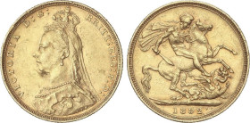 World Coins
Australia
Sovereign. 1892-M. VICTORIA. MELBOURNE. 7,95 grs. AU. (Leves rayitas y golpecitos). Fr-20, KM-10. MBC+.