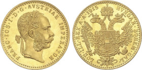 World Coins
Austria
1 Ducat. 1915. FRANZ JOSEPH I. 3.49 grs. AU (986). Reacuñación oficial (Restrike). (Infimas rayitas). Fr-494; KM-2267. FDC.
