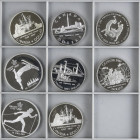 World Coins
Canada
Lote 8 monedas 1 (6), 20 Dollars (2). 1984 a 1991. AR. KM-140, 150, 151, 154 (2), 161, 168, 179. PROOF.