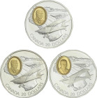 World Coins
Canada
Lote 3 monedas 20 Dollars. 1995. AR. DHC-1 Chipmunk. KM-272. PROOF.