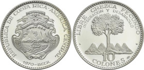 World Coins
Costa Rica
10 Colones. 1970. 21,65 grs. AR. Intento de Unificación de América Central. KM-192. PROOF.