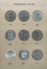 World Coins
United States of America
Lote 33 monedas 1 Dollar. 1971 a 1978. AR y CuNi. En álbum presentación Eisenhower Dollars. SC a PROOF.