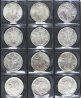 World Coins
United States of America
Lote 36 monedas 1 Dollar. 1986 a 1998. Anv.: Walking Liberty. AR. Algunas fechas repetidas. KM-273. SC.