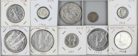World Coins
United States of America
Lote 10 monedas Dime a 1 Dollar. Siglo XX. AR. Diferentes. Incluye moneda plata Imperio Otomano tamaño duro. A ...
