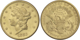 World Coins
United States of America
20 Dollars. 1883-S. SAN FRANCISCO. 33,37 grs. AU. Liberty Head. (Golpecitos). Fr-175; KM-74.3. EBC-.