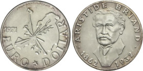 World Coins
Europe
Euro Dollar. 1971. 27,95 grs. AR. Aristide Briand. EBC+.