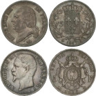 World Coins
France
Lote 2 monedas 5 Francs. 1817, 1856. LOUIS XVIII, NAPOLEÓN III. PARIS. AR. Pátina. KM-711.1, 782.1. MBC a MBC+.