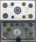 World Coins
France
Lote 2 Sets 1 Centime a 50 Francs. 1974, 1980. Ac, AR, CuNi. En presentaciones originales (Algo desgastadas), con certificados. F...