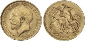 World Coins
Great Britain
Sovereign. 1912. GEORGE V. 7,98 grs. (Leves golpecitos). Fr-404; KM-820. EBC-.