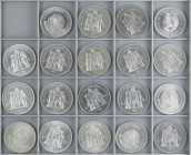 Foreign Lots and Collections
Lote 19 monedas tamaño duro 50 Francs (14) y 5 Pesos (5). 1948 a 1979. FRANCIA y MÉXICO. Peso total aprox: 568,4 grs. AR...