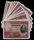 Spanish Banknotes
Civil War
Lote 50 billetes 50 Pesetas. 15 Agosto 1928. Velázquez. Serie E. Numeraciones correlativas. Ed-354. SC.