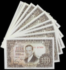 Spanish Banknotes
Estado Español
Lote 15 billetes 100 Pesetas. 7 Abril 1953. Romero de Torres. Series 3I (13) y 3M (2). Nueve billetes correlativos....