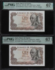 Spanish Banknotes
Estado Español
Lote 2 billetes 100 Pesetas. 17 Noviembre 1970. Falla. Serie 7W. Pareja correlativa. Precintados y garantizados por...