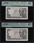 Spanish Banknotes
Estado Español
Lote 2 billetes 100 Pesetas. 17 Noviembre 1970. Falla. Numeración especial 9B. Pareja correlativa. Precintados y ga...