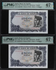 Spanish Banknotes
Estado Español
Lote 2 billetes 500 Pesetas. 23 Julio 1971. Verdaguer. Serie 1C. Pareja correlativa. Precintados y garantizados por...