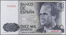 Spanish Banknotes
Juan Carlos I
10.000 Pesetas. 24 Septiembre 1985. Juan Carlos I. Sin serie. Ed-481. SC.