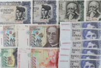 Banknotes Lots and Collections
Lote 17 billetes 500 a 5.000 Pesetas. 1971 a 1992. Incluye: 4x 500 Pesetas Verdaguer Sin serie, Serie A e I, 3x 1.000 ...
