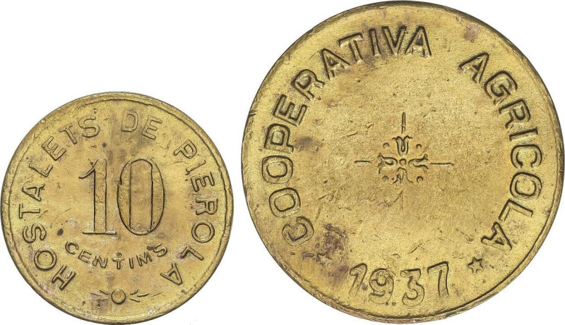 Paper Money of the Civil War
Catalonia
10 Cèntims. 1937. COOPERATIVA AGRÍCOLA ...