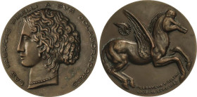 Spanish Medals
25 aniversario Las Fábricas Pirelli a sus Colaboradores. 1902-XI Sep. 1927. PIRELLI. VILANOVA Y GELTRÚ. Anv.: Busto clásico a izquierd...
