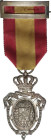 Spanish Decorations
Instituto Nacional de Previsión. 1908. INSTITUTO NACIONAL DE PREVISIÓN. AR. 52 x 32 y 24 x 15 mm. Con corona solidaria, anilla, c...