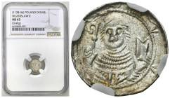 Medieval coins 
POLSKA / POLAND / POLEN / SCHLESIEN / GERMANY

Władysław II Wygnaniec (1138-1146). Denar NGC MS63 
AW: Książę z mieczem
RW: Bisku...