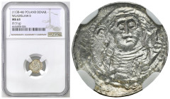 Medieval coins 
POLSKA / POLAND / POLEN / SCHLESIEN / GERMANY

Władysław II Wygnaniec (1138-1146). Denar NGC MS63 
AW: Książę z mieczem
RW: Popie...