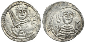 Medieval coins 
POLSKA / POLAND / POLEN / SCHLESIEN / GERMANY

Władysław II Wygnaniec (1138-1146). Denar 
AW: Książę z mieczem
RW: Biskup na wpro...