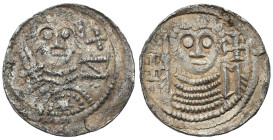 Medieval coins 
POLSKA / POLAND / POLEN / SCHLESIEN / GERMANY

Władysław II Wygnaniec (1138-1146). Denar 
AW: Książę z mieczem
RW: Biskup na wpro...