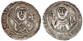 Medieval coins 
POLSKA / POLAND / POLEN / SCHLESIEN / GERMANY

Władysław II Wygnaniec (1138-1146). Denar 
AW: Książę z mieczem
RW: Biskup na wpro...