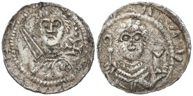 Medieval coins 
POLSKA / POLAND / POLEN / SCHLESIEN / GERMANY

Władysław II Wygnaniec (1138-1146). Denar 
AW: Książę z mieczem
RW: Biskup na wpro...