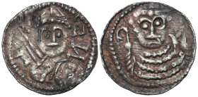 Medieval coins 
POLSKA / POLAND / POLEN / SCHLESIEN / GERMANY

Władysław II Wygnaniec (1138-1146). Denar bez daty 
AW: Książę z mieczem
RW: Bisku...