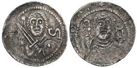 Medieval coins 
POLSKA / POLAND / POLEN / SCHLESIEN / GERMANY

Władysław II Wygnaniec (1138-1146). Denar 
AW: Książę z mieczem
RW: Biskup na wpro...